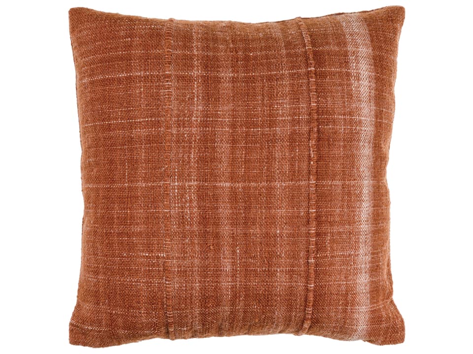 Mudcloth 20-Inch Recycled PET Yarn Square Accent Pillow in Terracotta