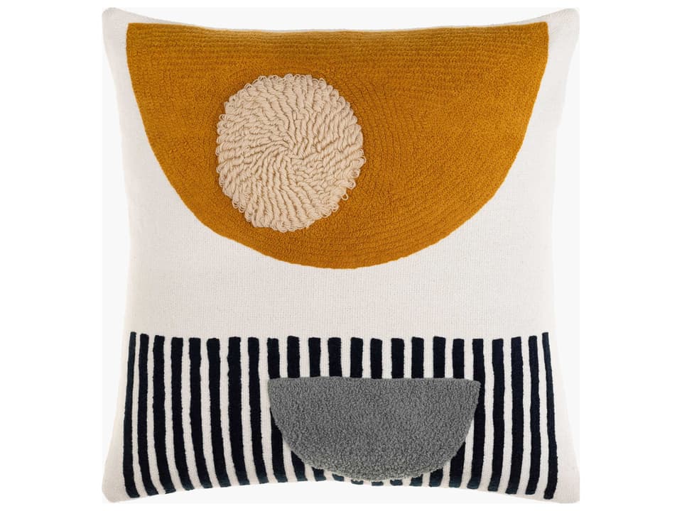 Novel NVE-003 Cotton Accent Pillow with Machine Embroidery