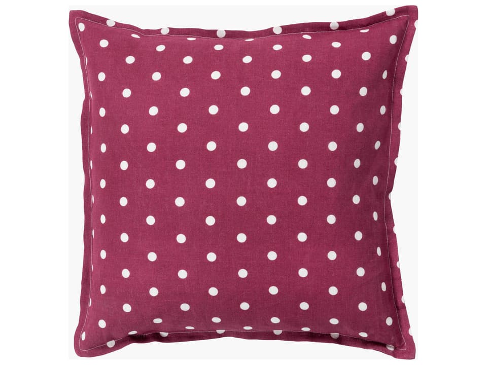 Polka Dot Linen Accent Pillow with Classic Design