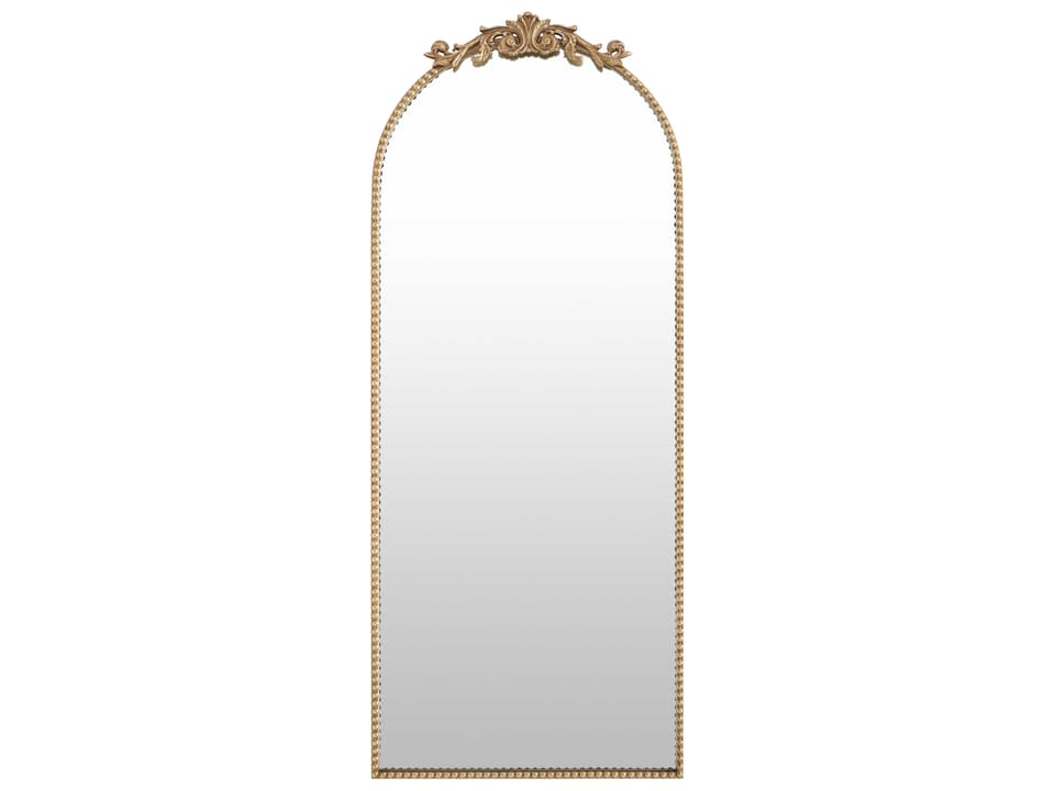 Aarlen Traditional Full Length Mirror in Antiqued Gold