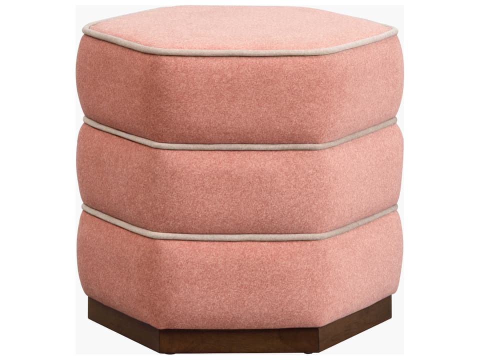 Rabia Pink Upholstered Ottoman