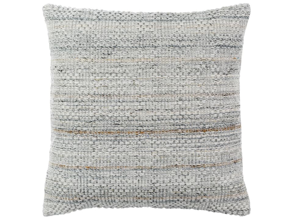 Rica Ice Blue Accent Pillow Hand Woven Recycled PET Yarn