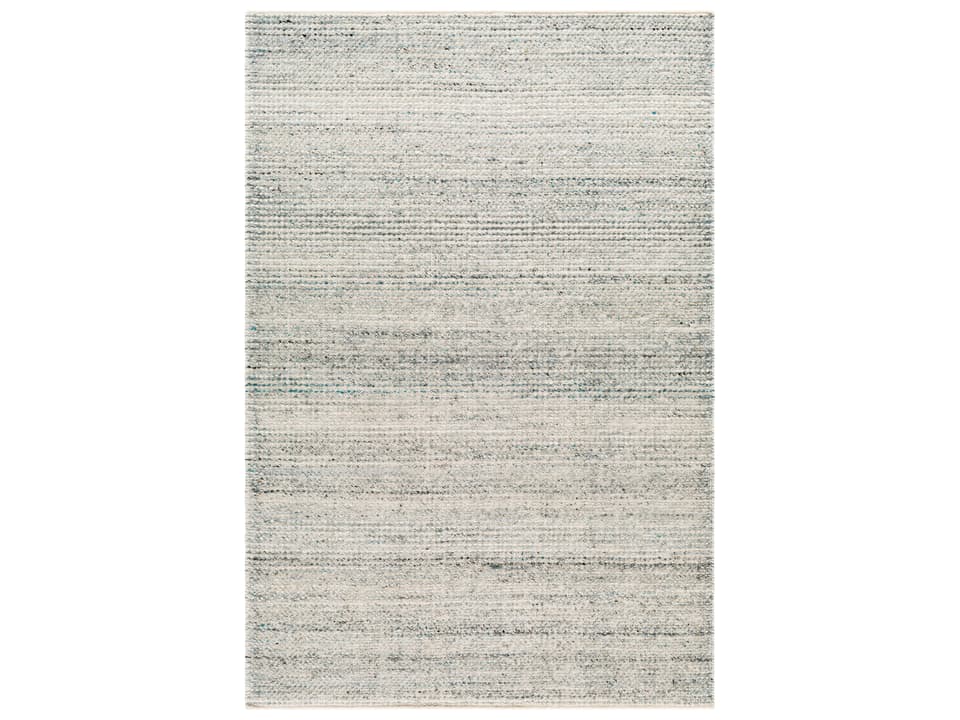 Reika Hand-Woven Recycled PET Yarn Area Rug in Bright Blue and Gray