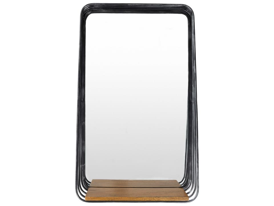 Carter Black Rectangular Wall Mirror