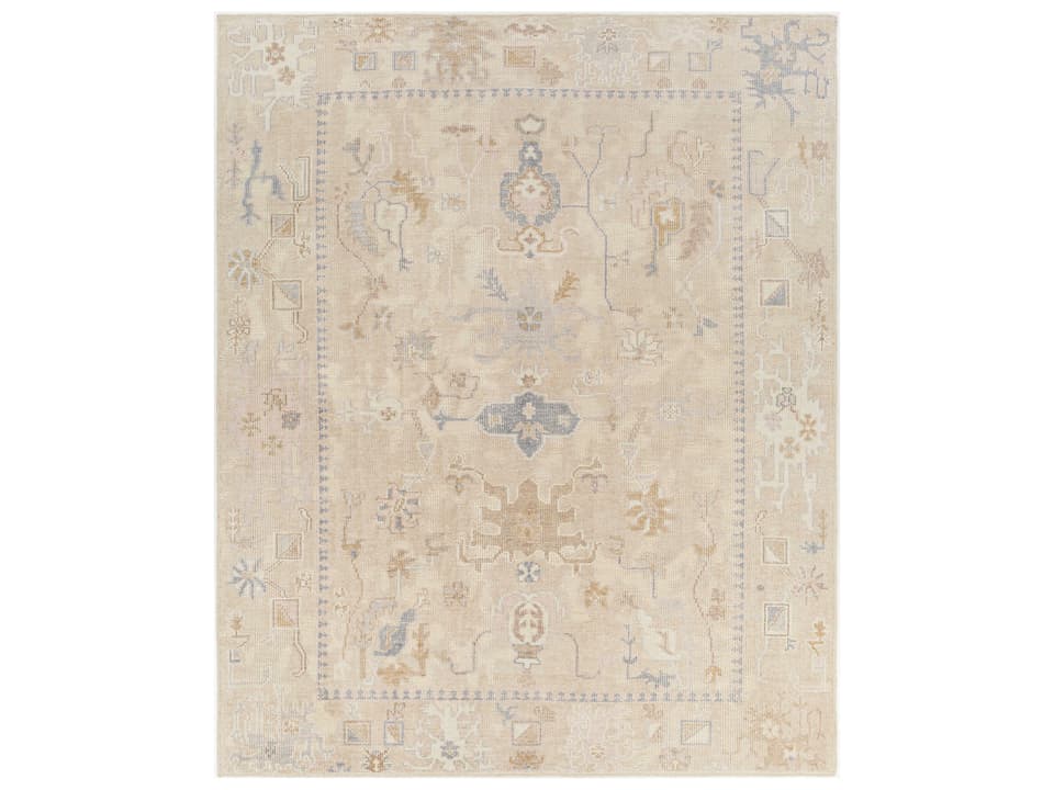 Revere Hand Knotted Low Pile Area Rug in Multi-Color Recycled PET Yarn