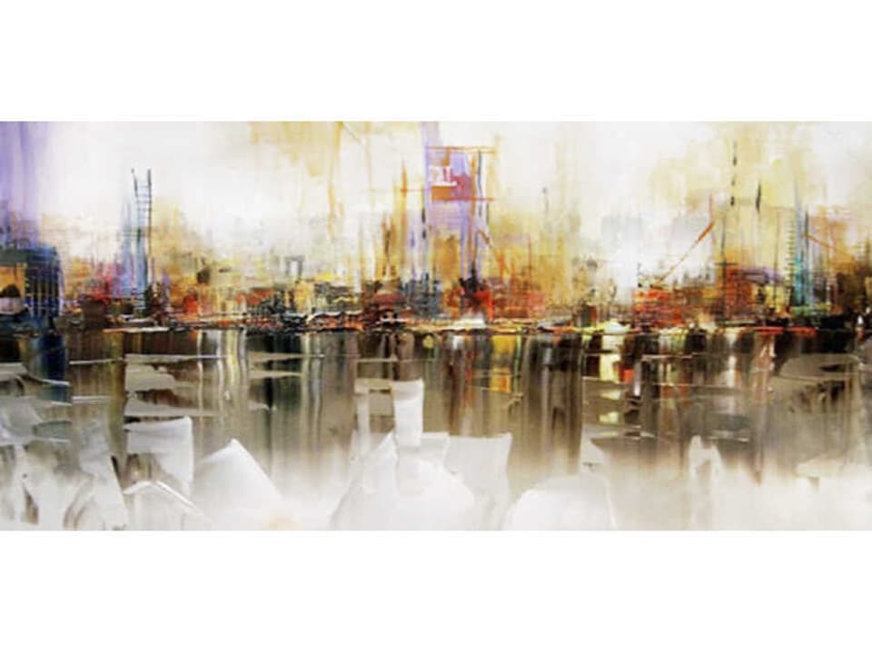 Wall Decor RWL-3076 Abstract Multi-Color Canvas Wall Art