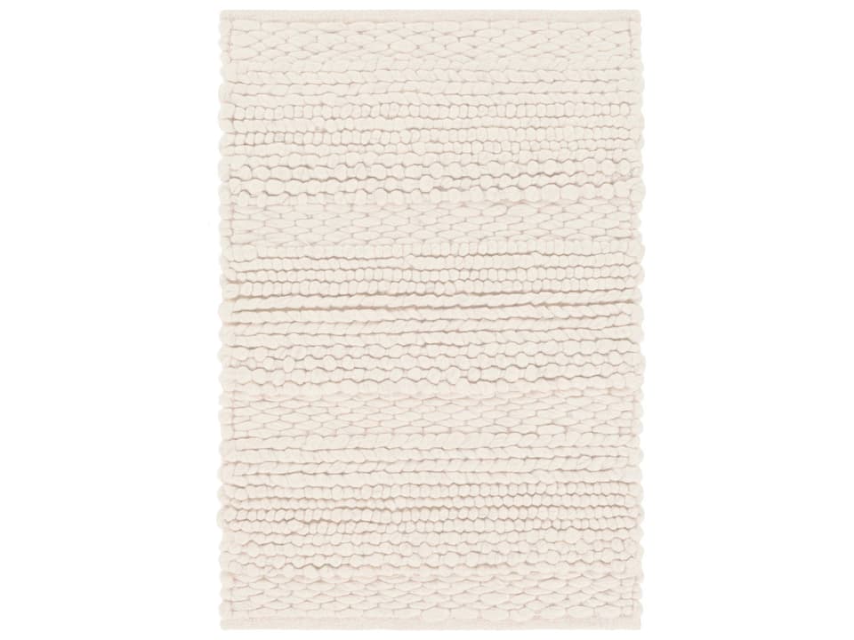 Tahoe Hand Woven No-Pile Area Rug in Ivory and Charcoal