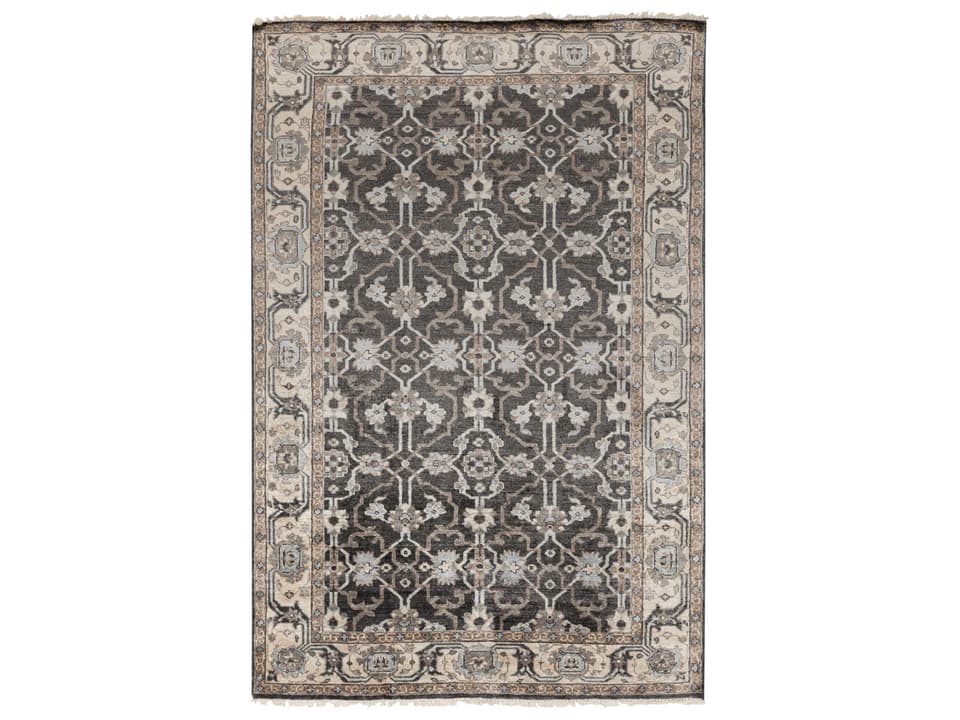 Theodora Hand Knotted Viscose Area Rug with Fringe
