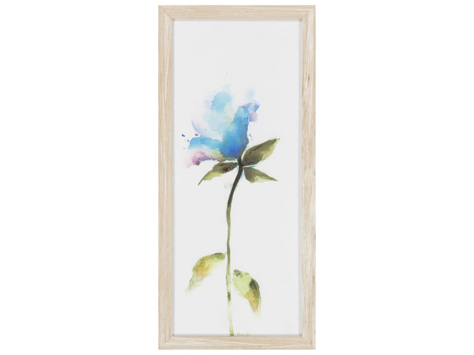Tipton Wall Art with Light Driftwood Frame and Botanical Print