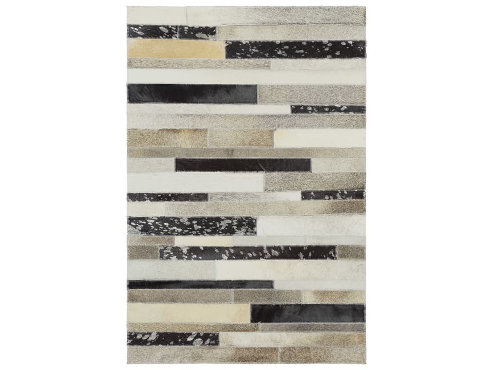 Trail Abstract Handcrafted Leather Area Rug