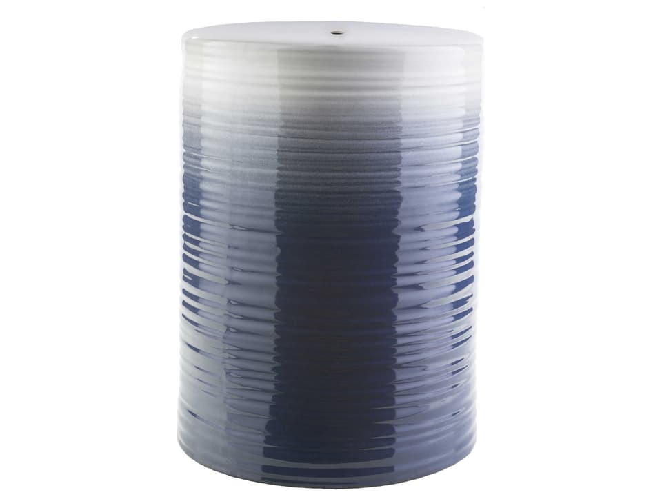 Waverly Modern Ceramic Garden Stool in White Glaze
