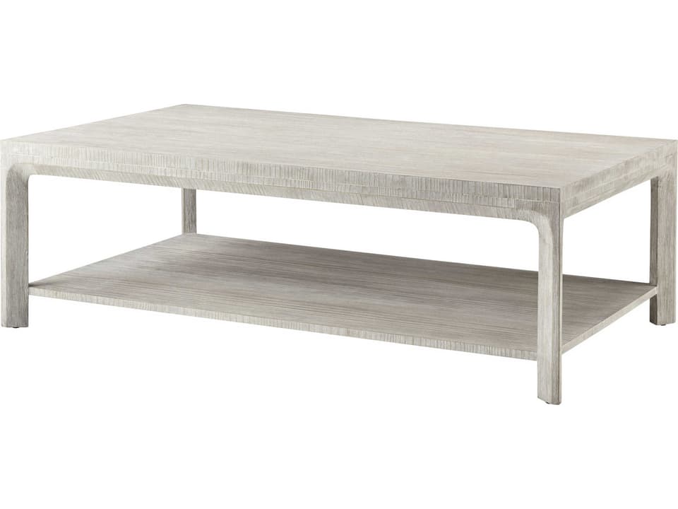 Breeze Rectangle Coffee Table in Wire-Brushed Cerused Pine