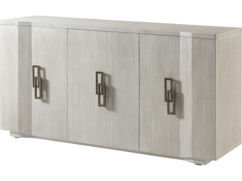 Breeze Credenza in Sea Salt with Dark Sterling Hardware