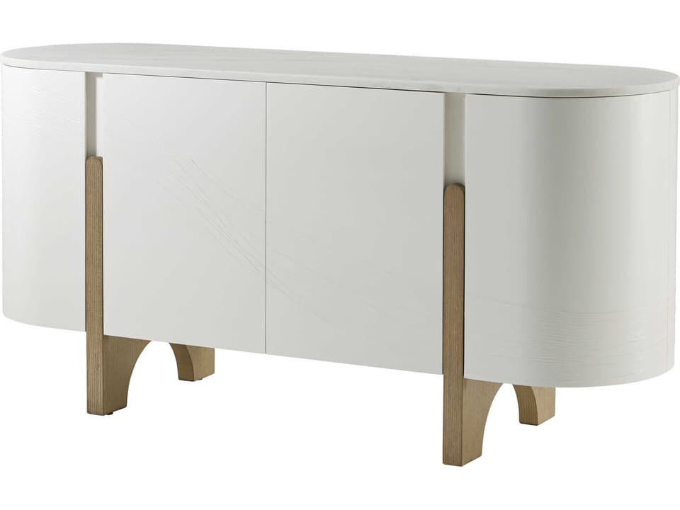 TA Originals Archo Media Cabinet with Marble Top in Amaretti and Dune