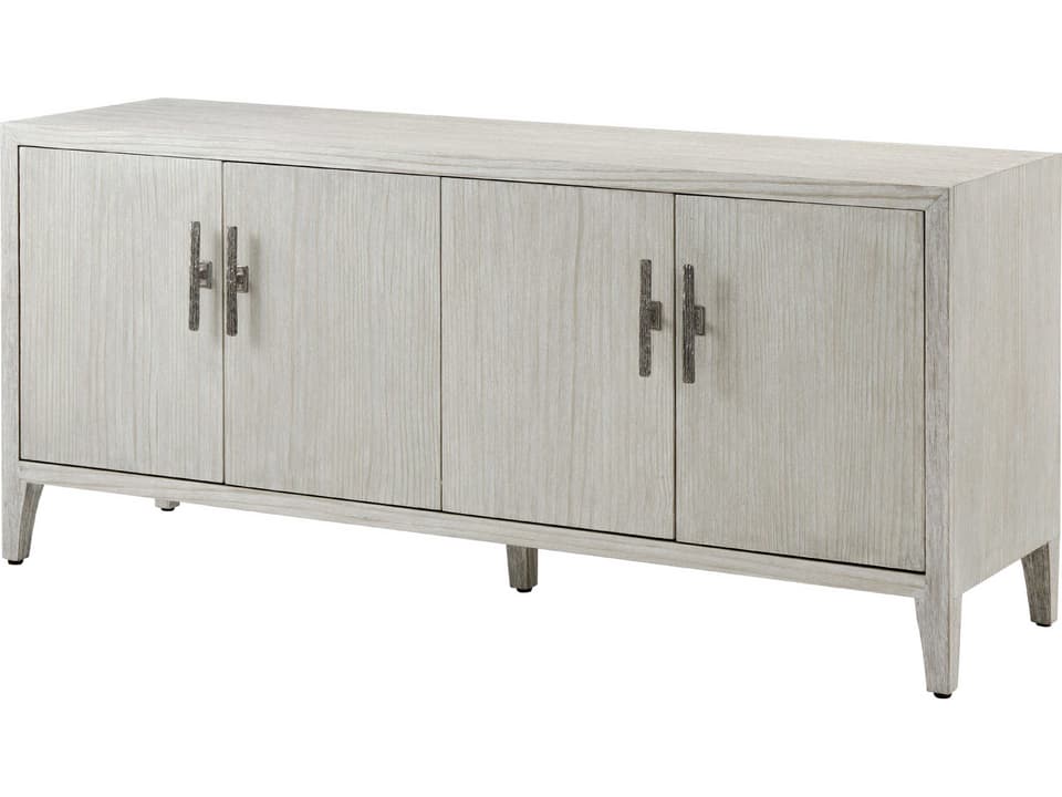 Breeze Four Door Entertainment Console in Sea Salt and Dark Sterling