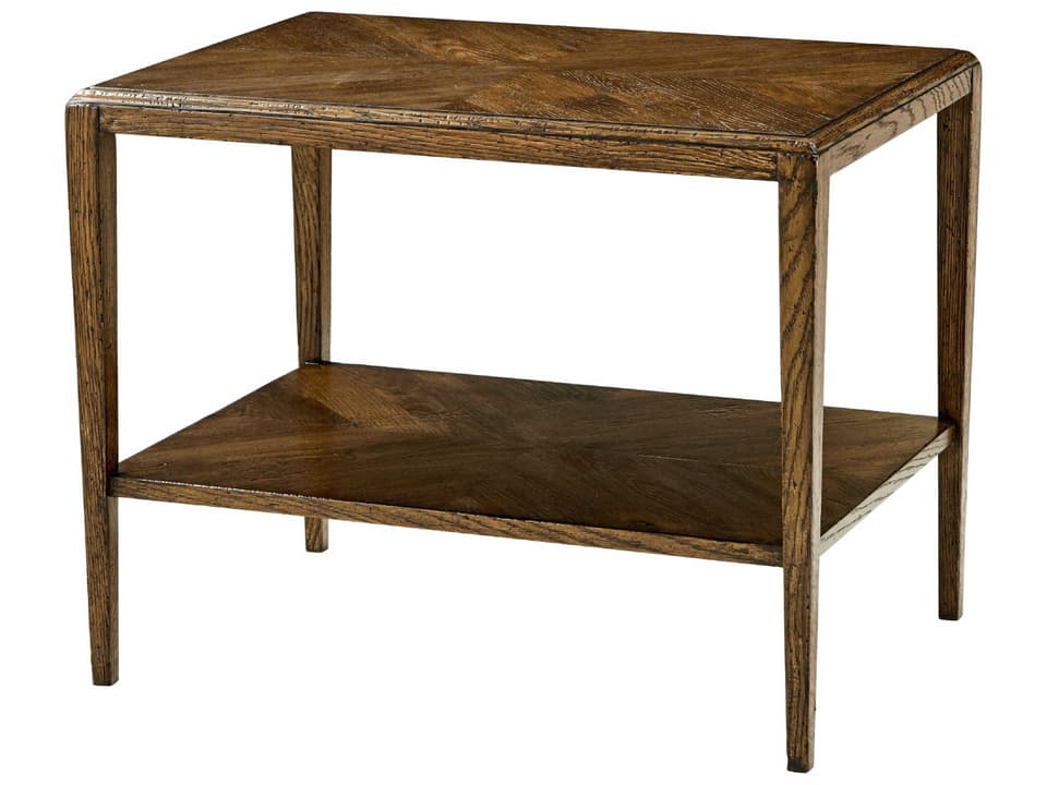 Nova Rectangular Side Table in Dusk Oak