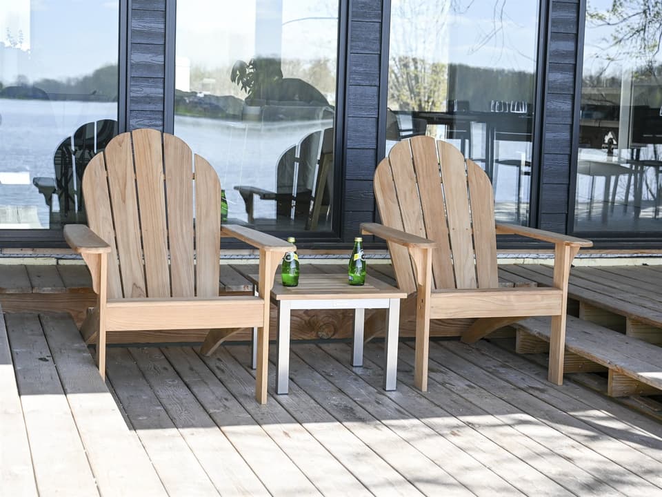 Adirondack Natural Teak Wood Lounge set