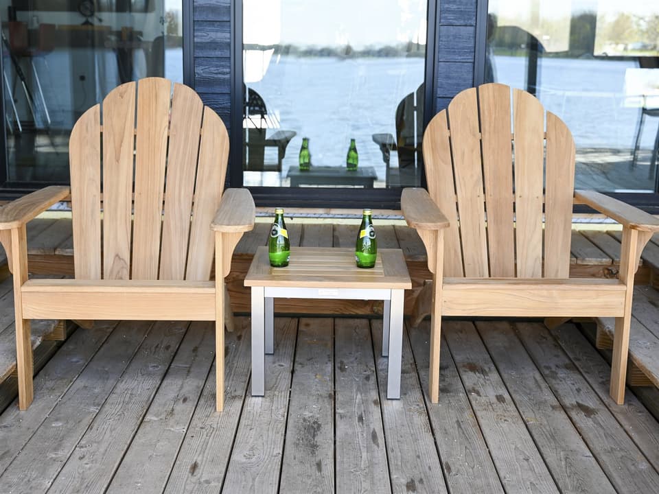 Adirondack Natural Teak Wood Lounge set