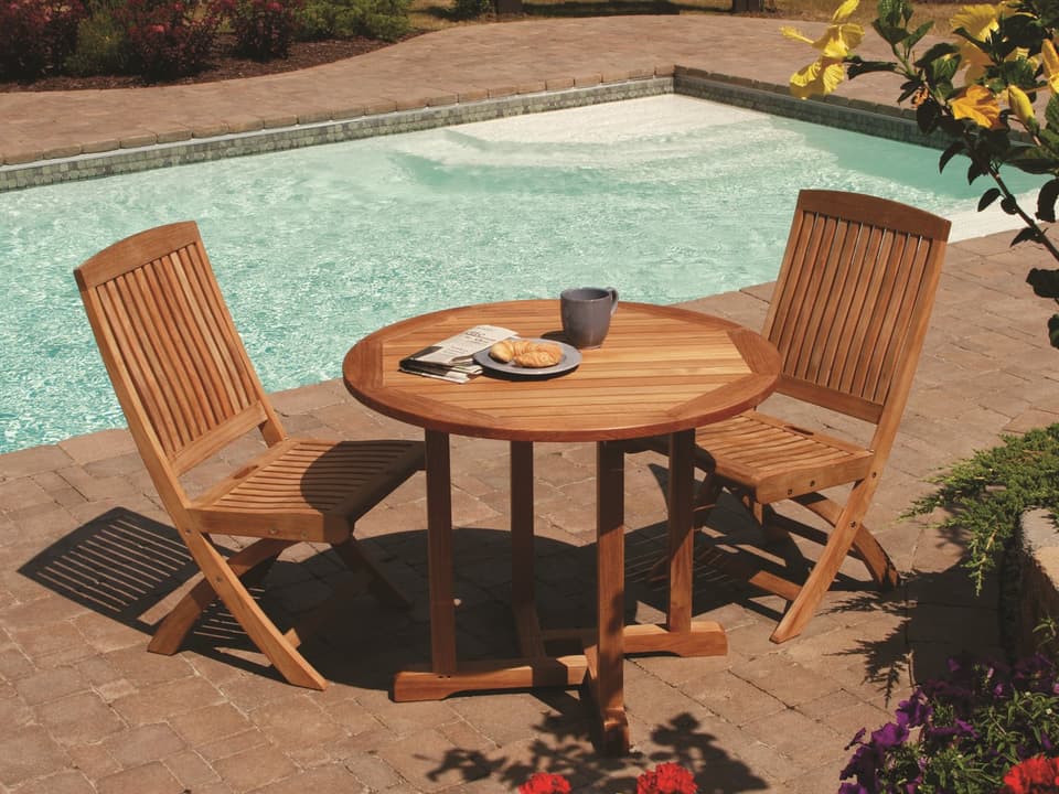 Braxton Natural Teak Outdoor Patio Dining Set