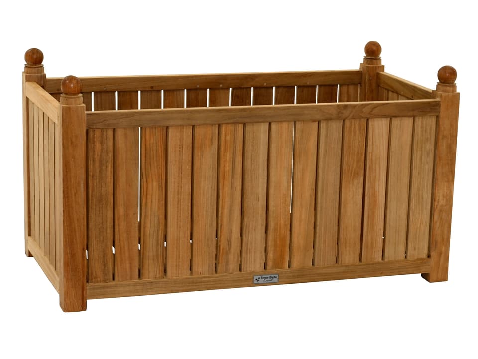 36-Inch Teak Rectangle Flower Box