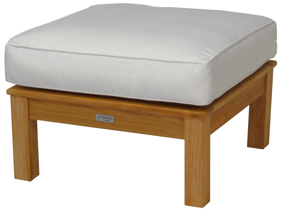Monterey Teak Deep Seating Outdoor Ottoman with Sunbrella Cushions