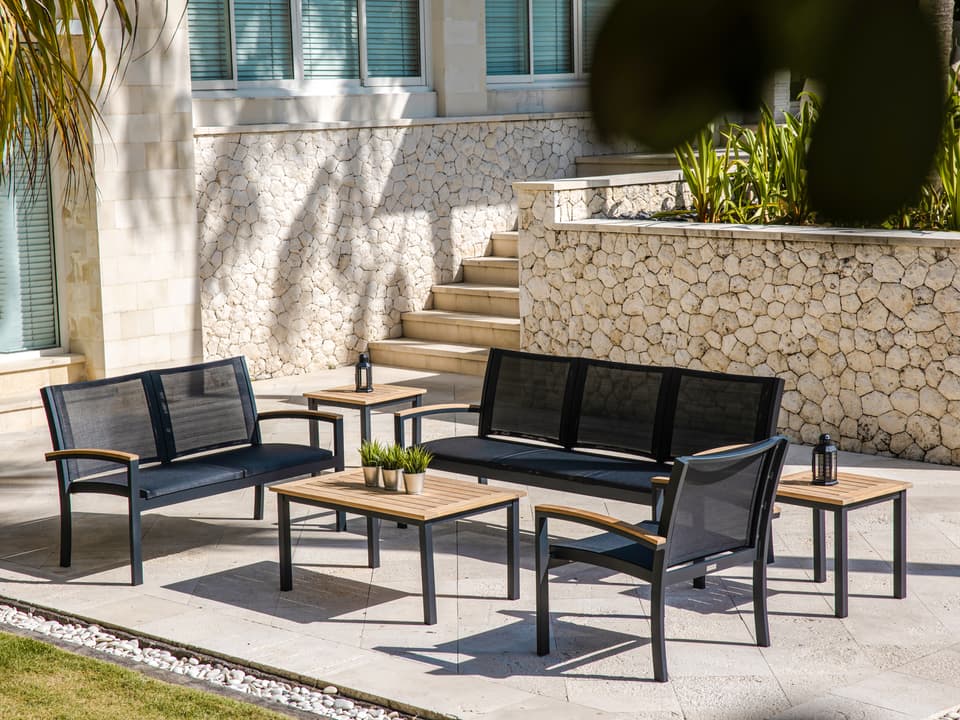 Soho Aluminum Sling Outdoor Patio Lounge Set