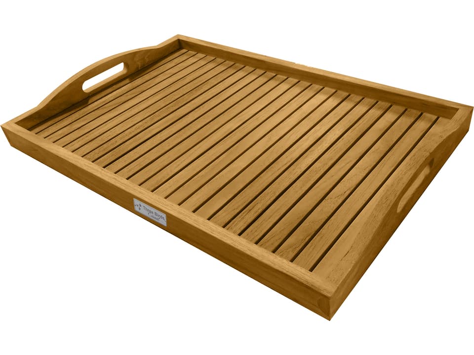 Teak Serving Tray Outdoor Accessory