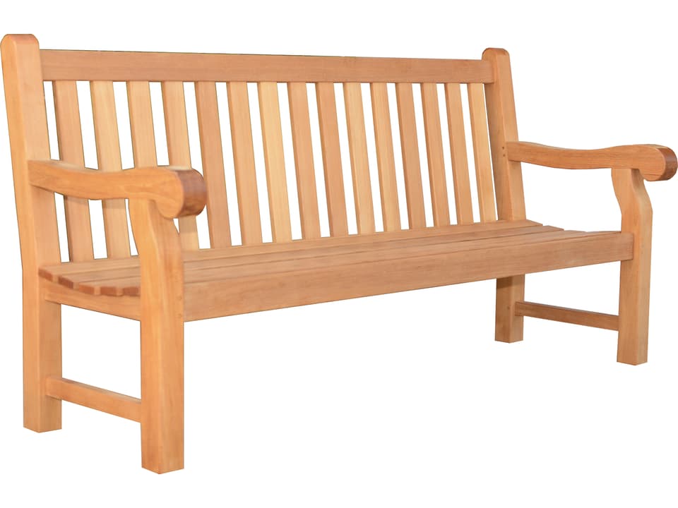 Theodore 72-Inch Teak Outdoor Bench in Natural