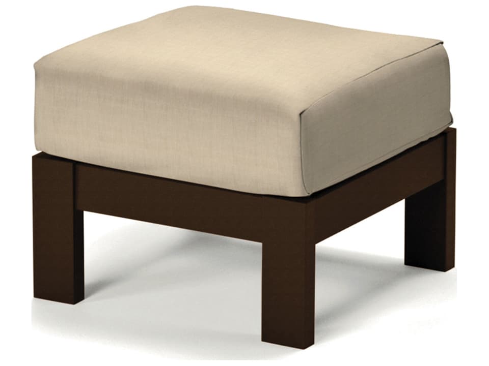 Leeward Supreme MGP Cushion Outdoor Ottoman in Marine Grade Polymer