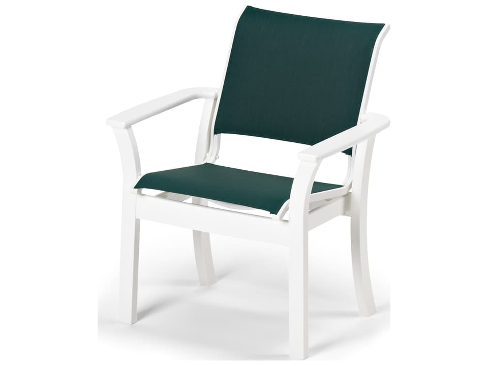 Leeward Marine Grade Polymer Sling Stackable Dining Arm Chair