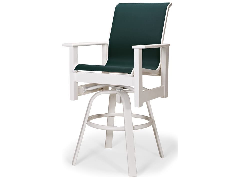 Leeward MGP Sling Swivel Bar Stool Outdoor Chair