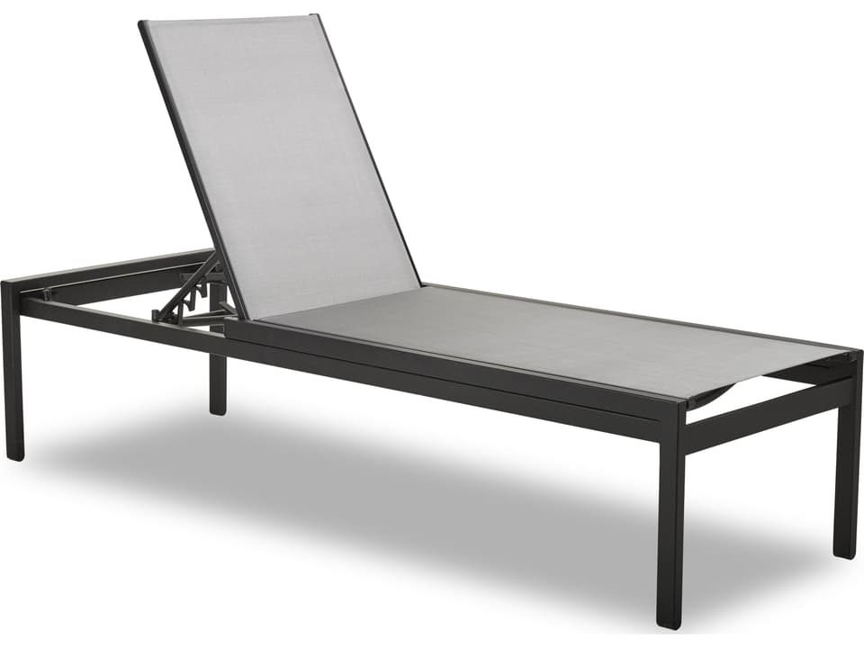 Kendall Sling Aluminum Stacking High Bed Patio Chaise Lounge