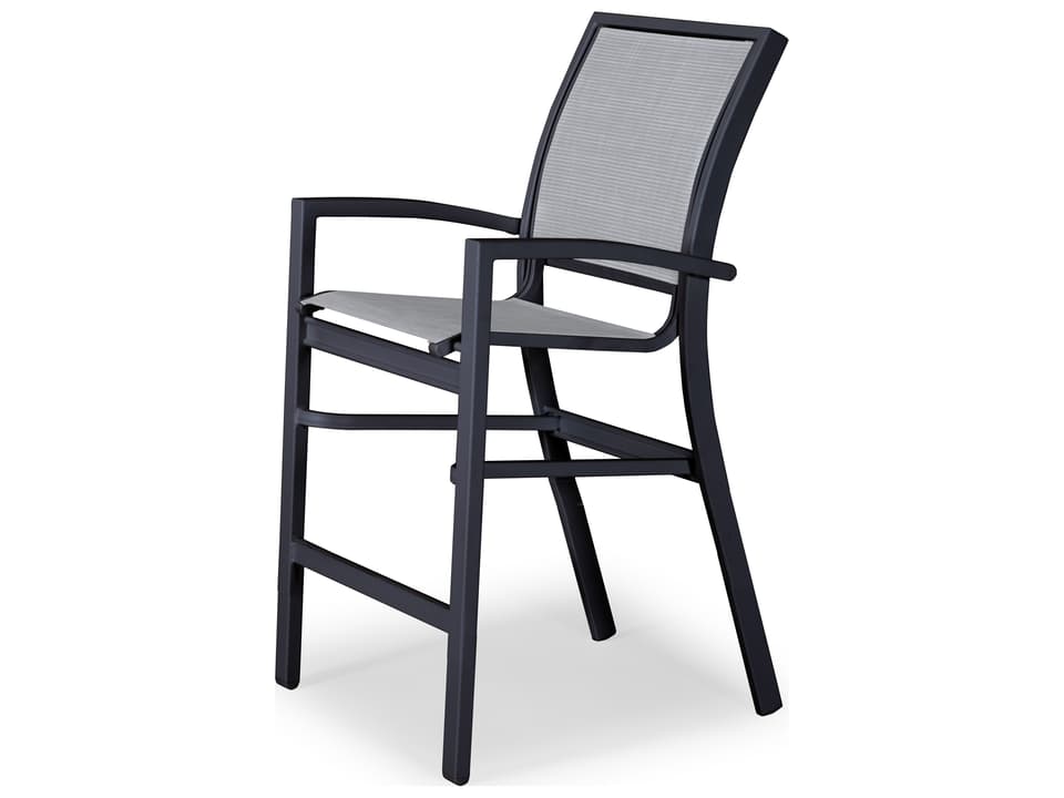 Kendall Sling Balcony Height Stacking Arm Chair with Aluminum Frame