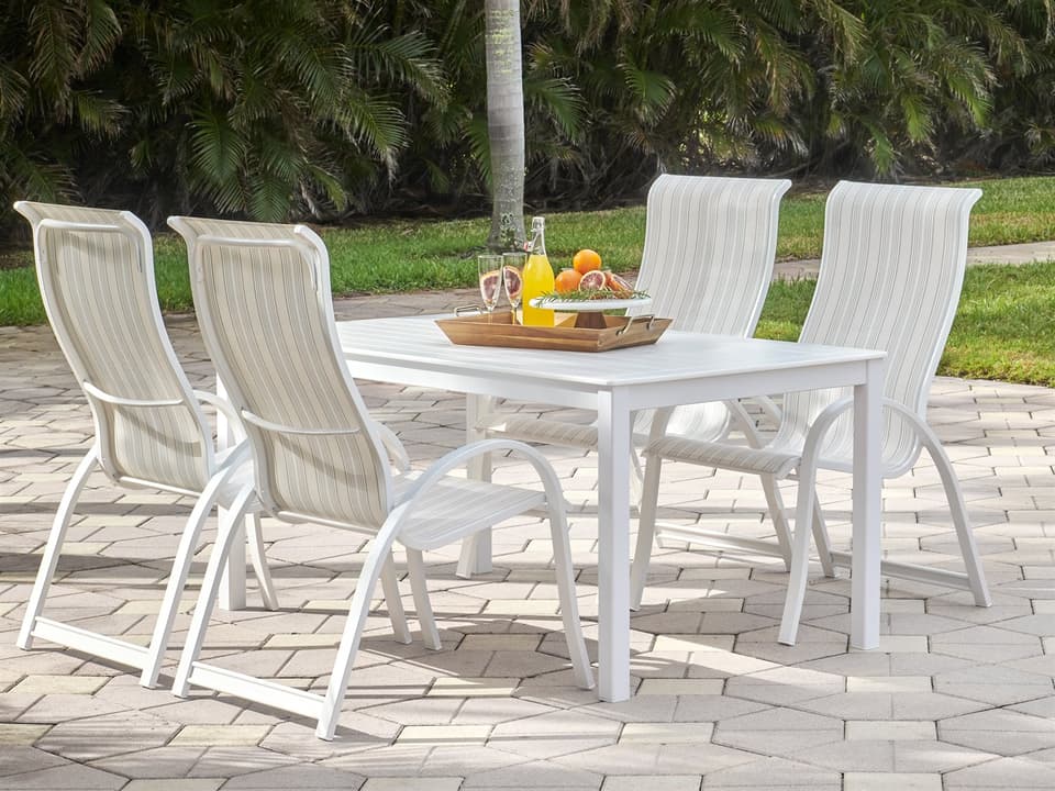 Aruba Ii Sling Aluminum Outdoor Patio Dining Set