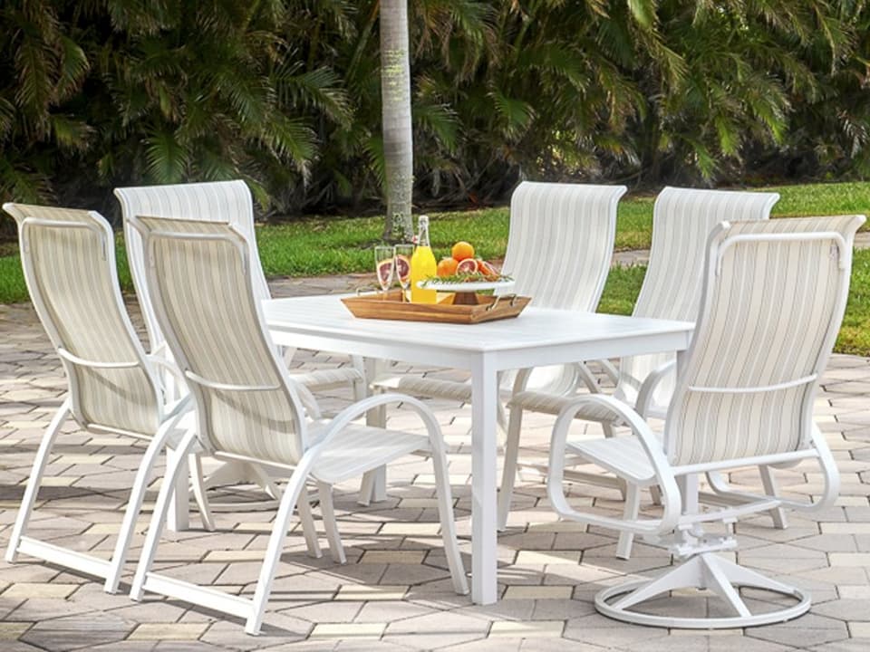 Aruba Ii Sling Aluminum Dining Set