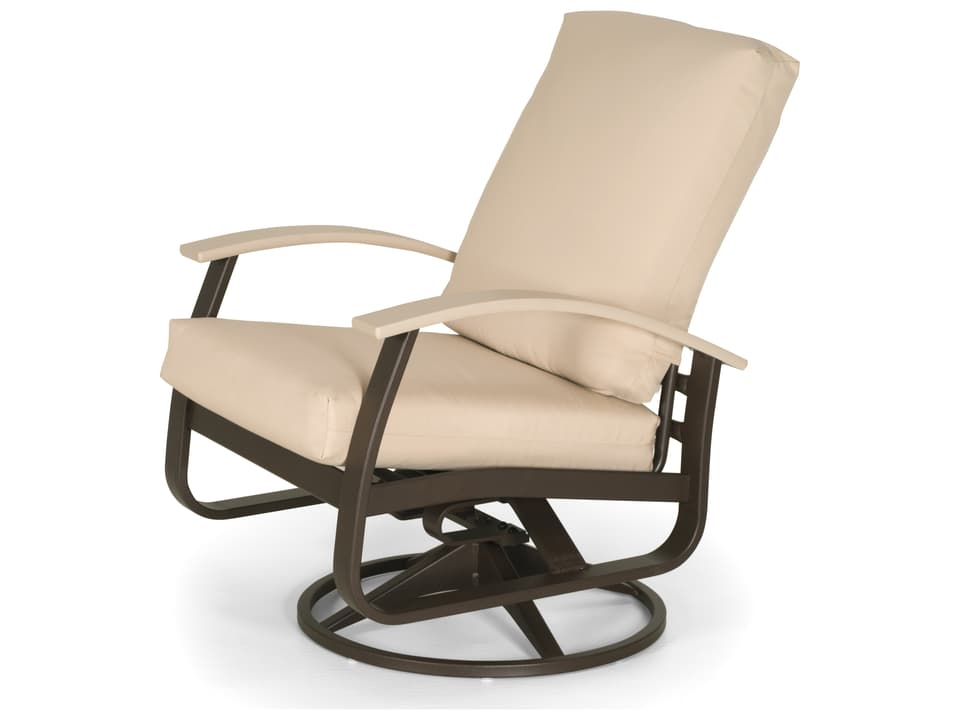 Belle Isle Cushion Aluminum Swivel Rocker Dining Arm Chair