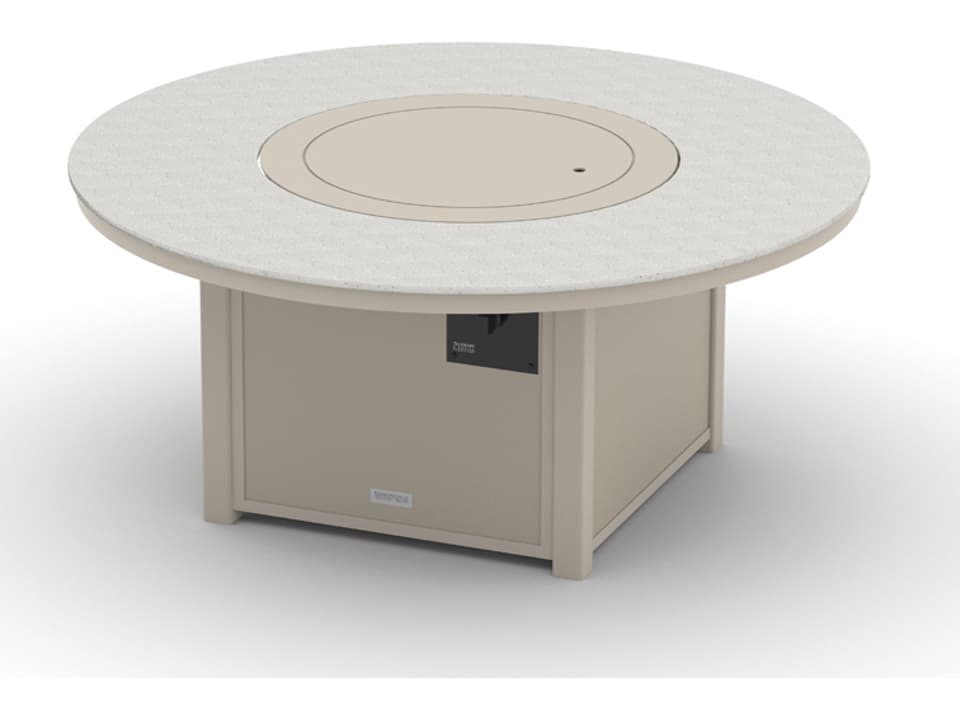 Fire Origins 54-Inch Round Fire Pit Table with Marine Grade Polymer Top