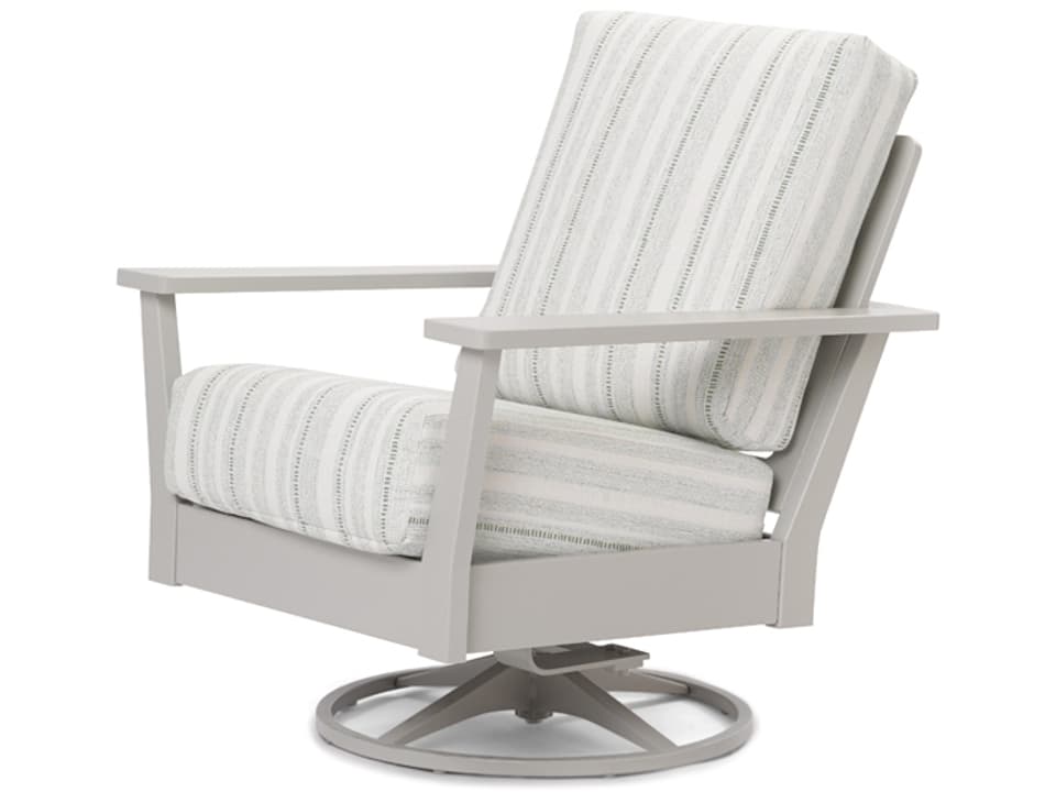Antero MGP Cushion Swivel Rocker Lounge Chair in Marine Grade Polymer and Sunbrella