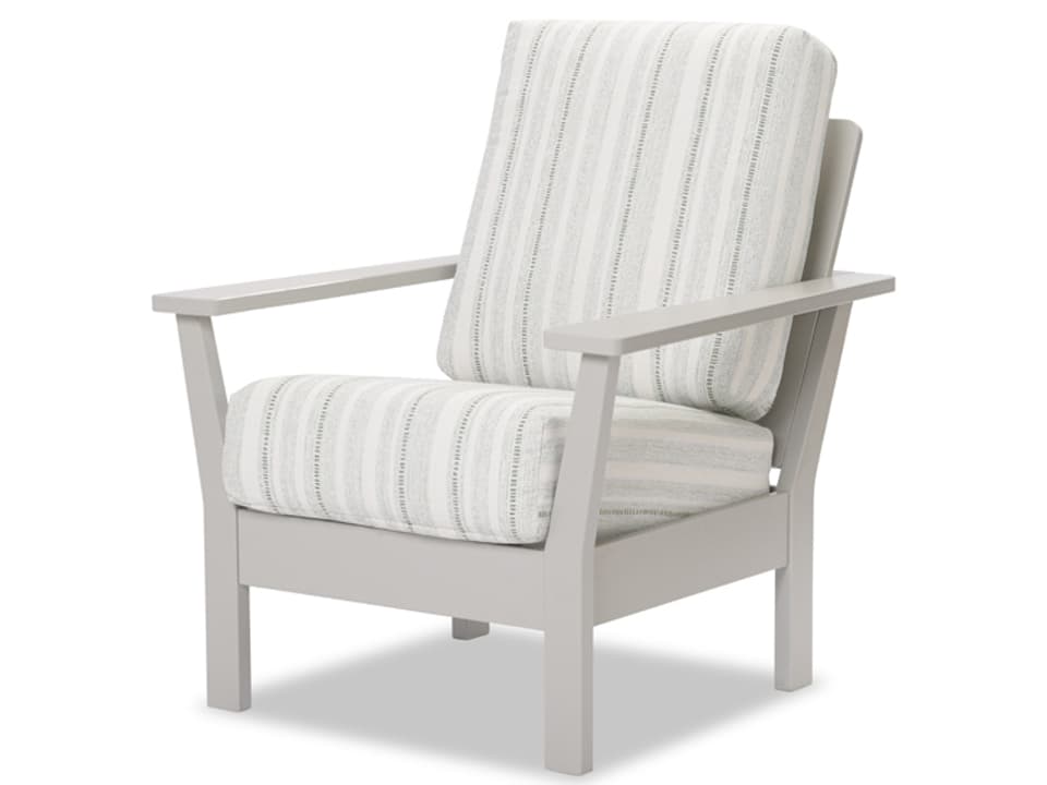 Antero MGP Cushion Outdoor Lounge Arm Chair in Marine Grade Polymer and Aluminum