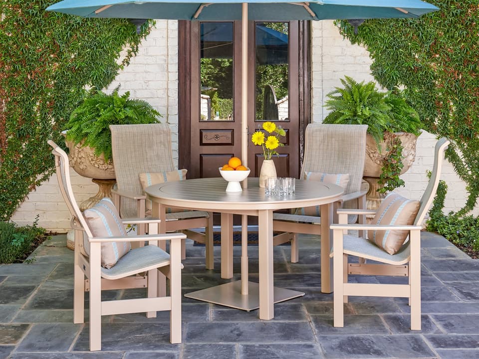 Leeward Marine Grade Polymer Sling Outdoor Dining Set