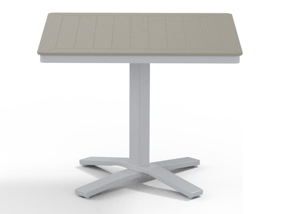 Marine Grade Polymer Square Patio Dining Table with Umbrella Hole