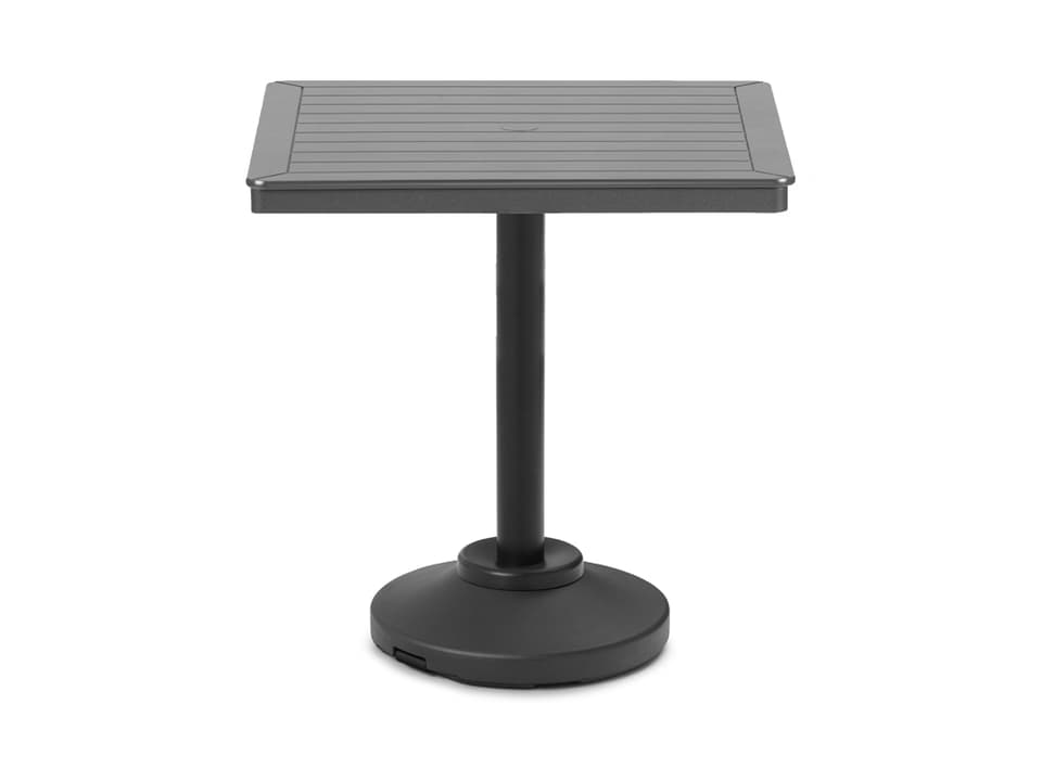 Marine Grade Polymer Square Outdoor Bar Table with Umbrella Hole