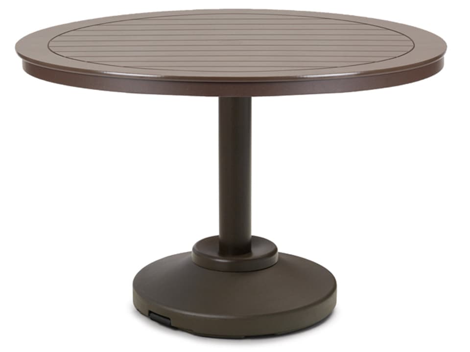 Marine Grade Polymer Round Outdoor Dining Table with Umbrella Hole