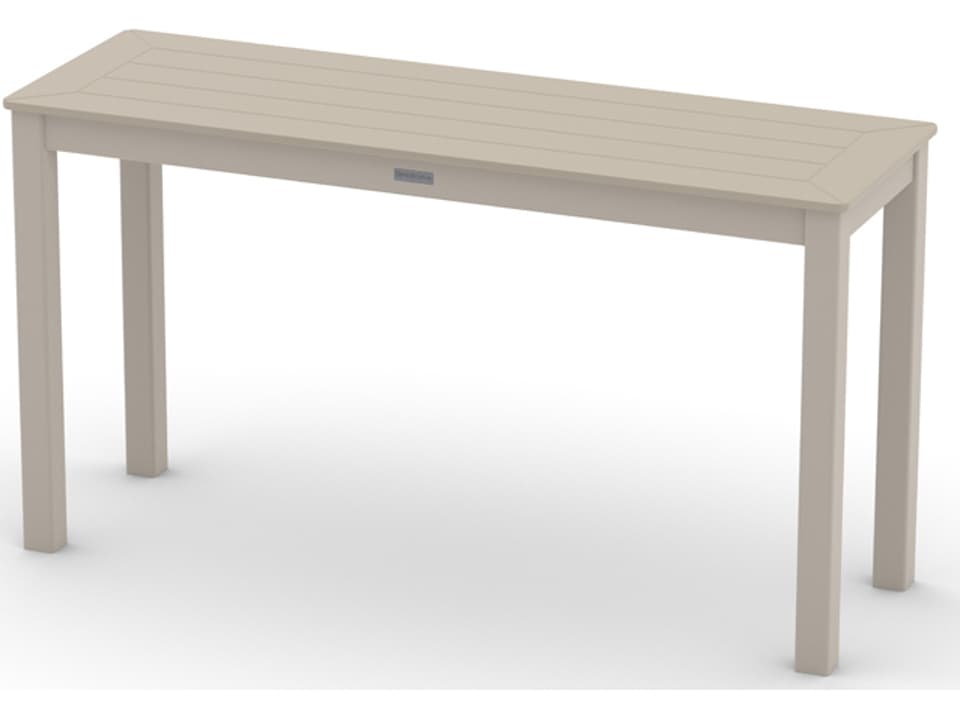 Marine Grade Polymer Aluminum Rectangular Dining Height Parson Leg Table
