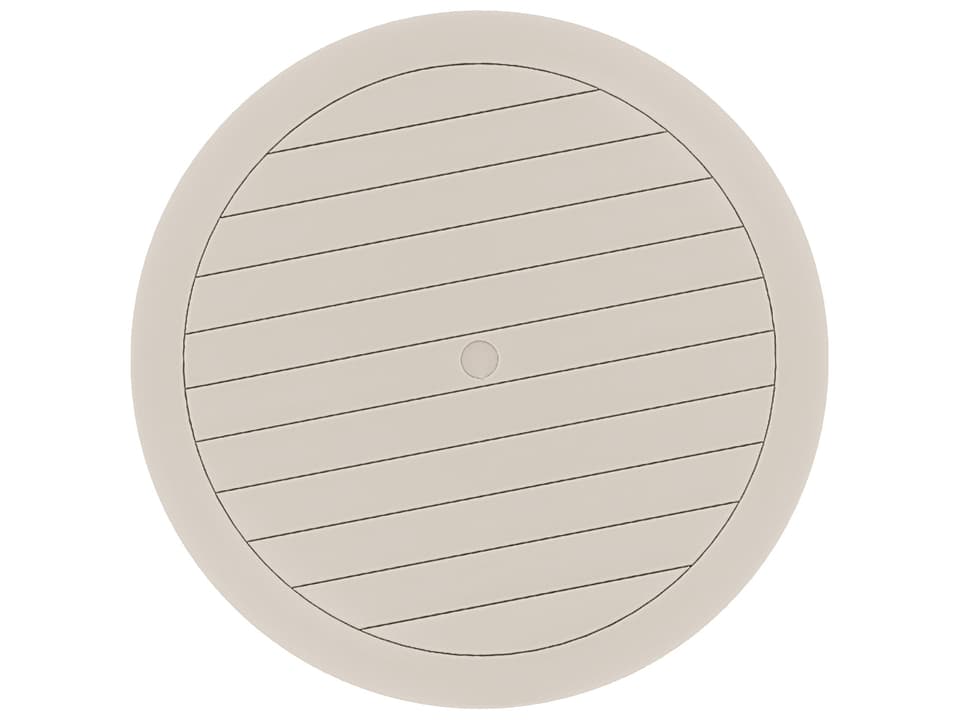 64-Inch MGP Round Dining Table Top with Umbrella Hole
