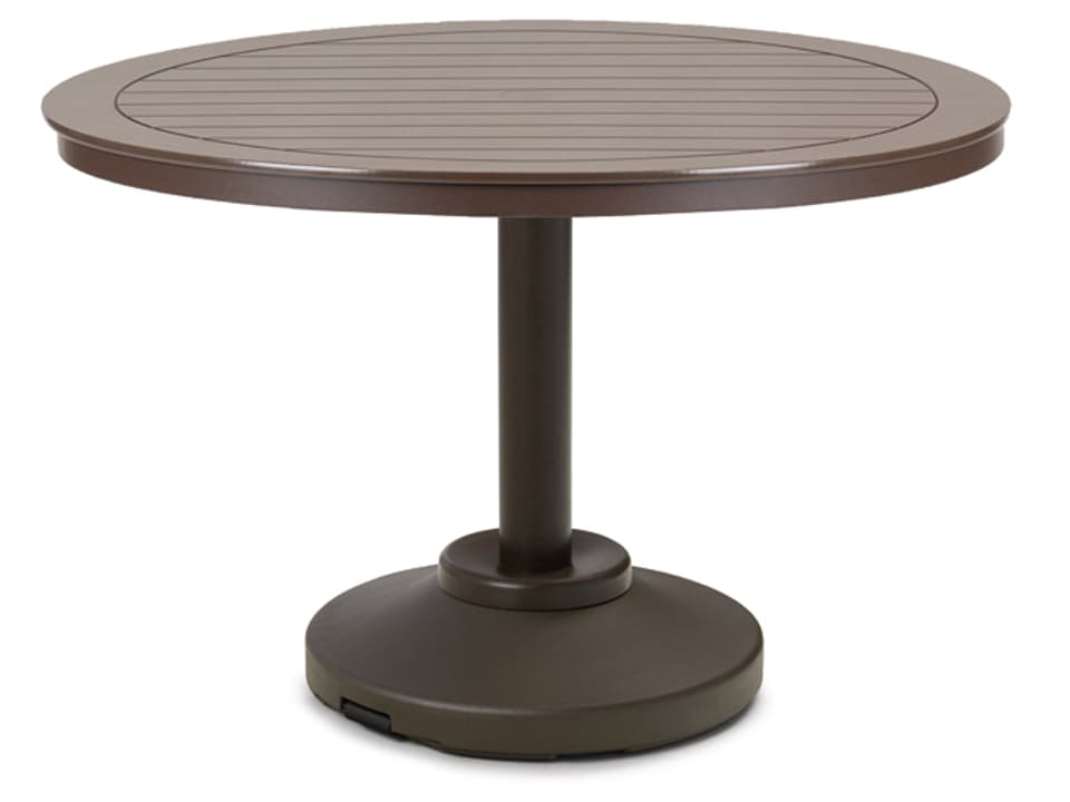 Marine Grade Polymer Round Outdoor Dining Table with Umbrella Hole