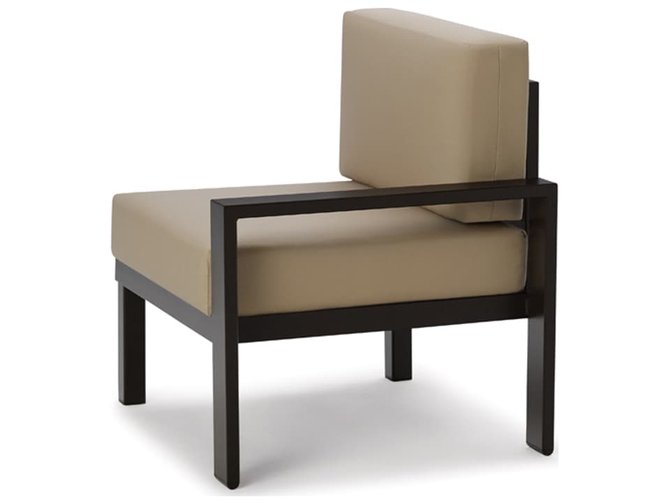 Larssen Cushion Outdoor Sectional End Arm Section in Powder-Coated Aluminum