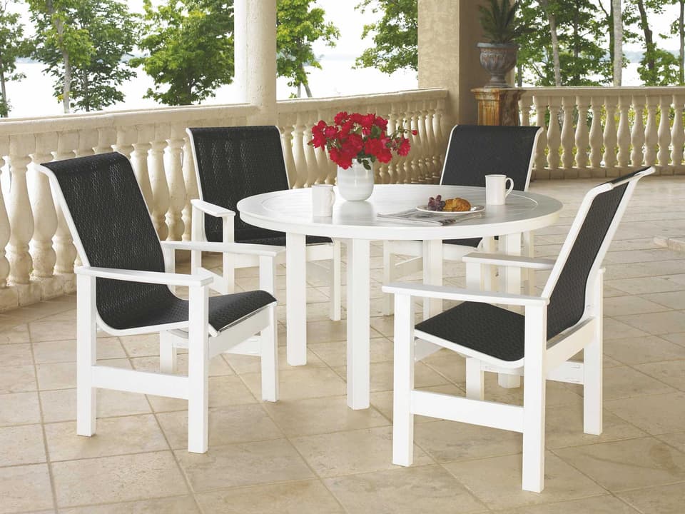 Leeward Marine Grade Polymer Sling Outdoor Patio Dining Set