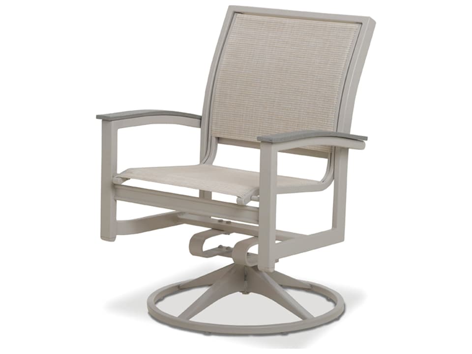 Bazza MGP Aluminum Sling Swivel Rocker Dining Arm Chair