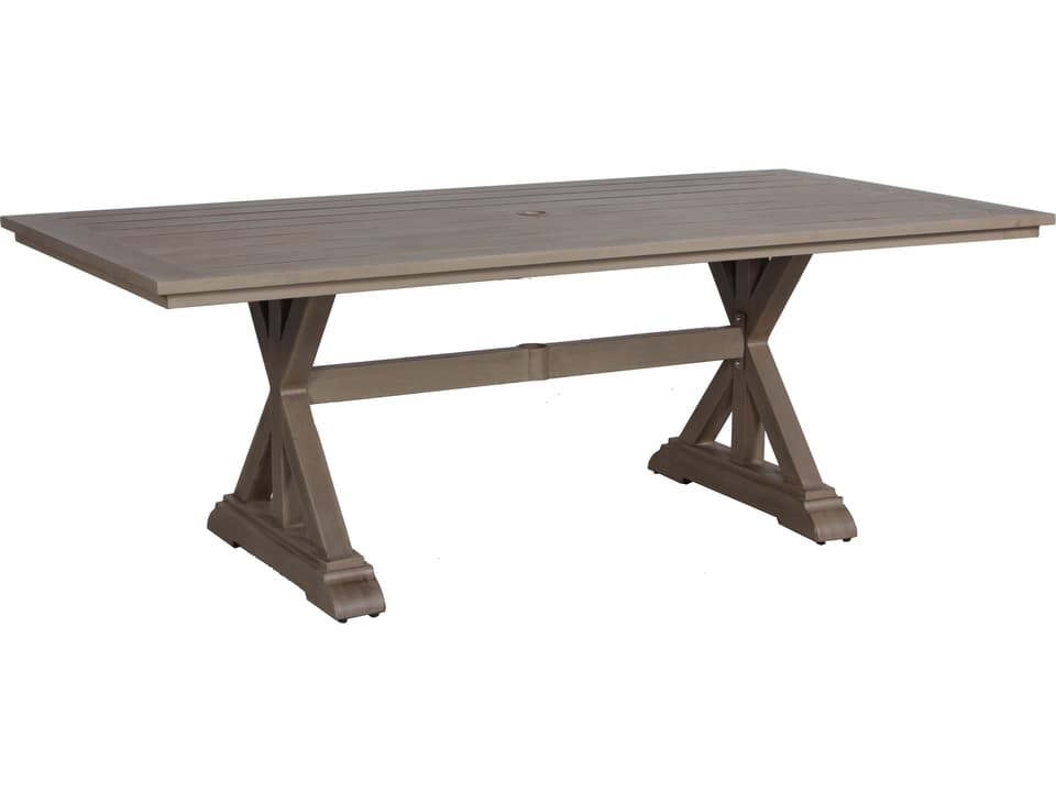 Aruba 84-Inch Aluminum Rectangular Dining Table